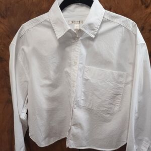 Banana Republic Cropped Button Down